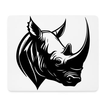 Nashorn Tier Kopf - Mousepad (Querformat) - Weiß - Vorne