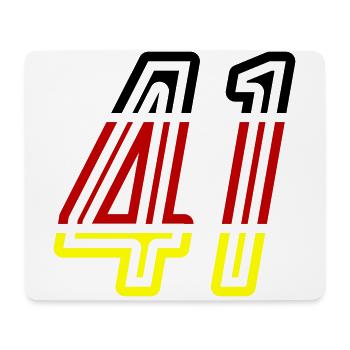 41 Symbole numérique Allemagne - Tapis de souris (format paysage) - blanc - Devant