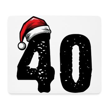 40 numéros de Noël - Tapis de souris (format paysage) - blanc - Devant