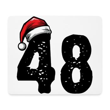 48 Numéro Noël - Tapis de souris (format paysage) - blanc - Devant