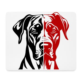Great Dane Hund Kopf - Mousepad (Querformat) - Weiß - Vorne