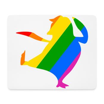 Rainbow Penguin Does Karate - Mouse Pad (horizontal) - white - Front