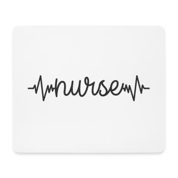 Herzschlag Krankenschwester Doktor - Mousepad (Querformat) - Weiß - Vorne