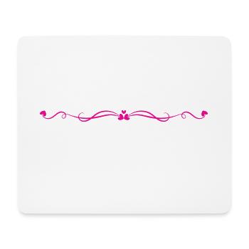 Fleurs, Vrille, Ornement, Monogramme, Vintage, Amour - Tapis de souris (format paysage) - blanc - Devant