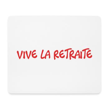 RETRAITE. BONNE RETRAITE. JOYEUSE RETRAITE. COEUR - Tapis de souris (format paysage) - blanc - Devant