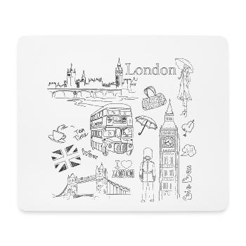 Londres - Tapis de souris (format paysage) - blanc - Devant