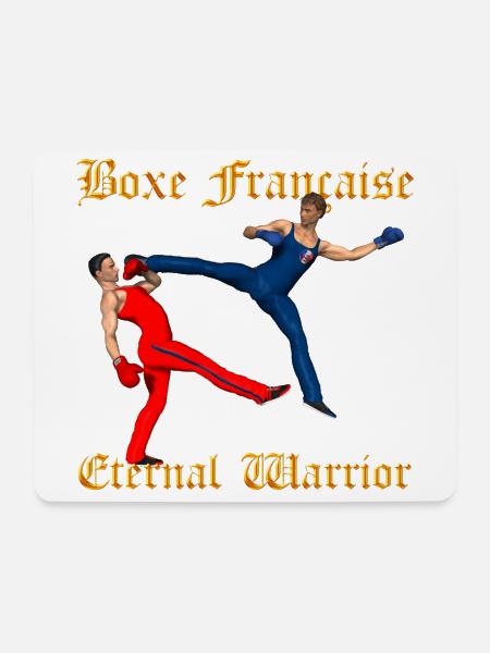 Savate Krieger - Mousepad (Querformat) - Weiß