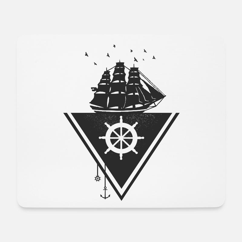 The Flying Dutchman Der fliegende Holländer black - Mousepad (Querformat) - Weiß