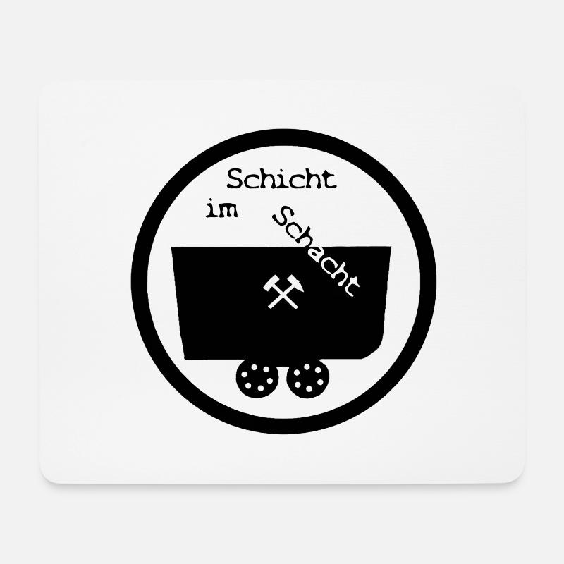 Schicht im Schacht (Lore) - Mousepad (Querformat) - Weiß