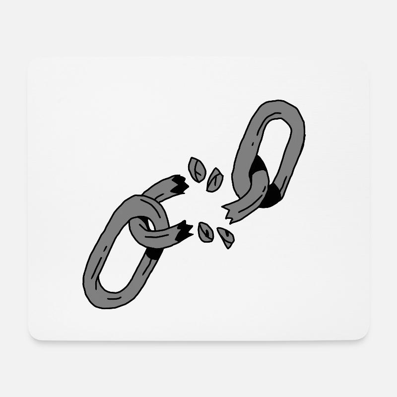 Gebrochene Kette - Mousepad (Querformat) - Weiß