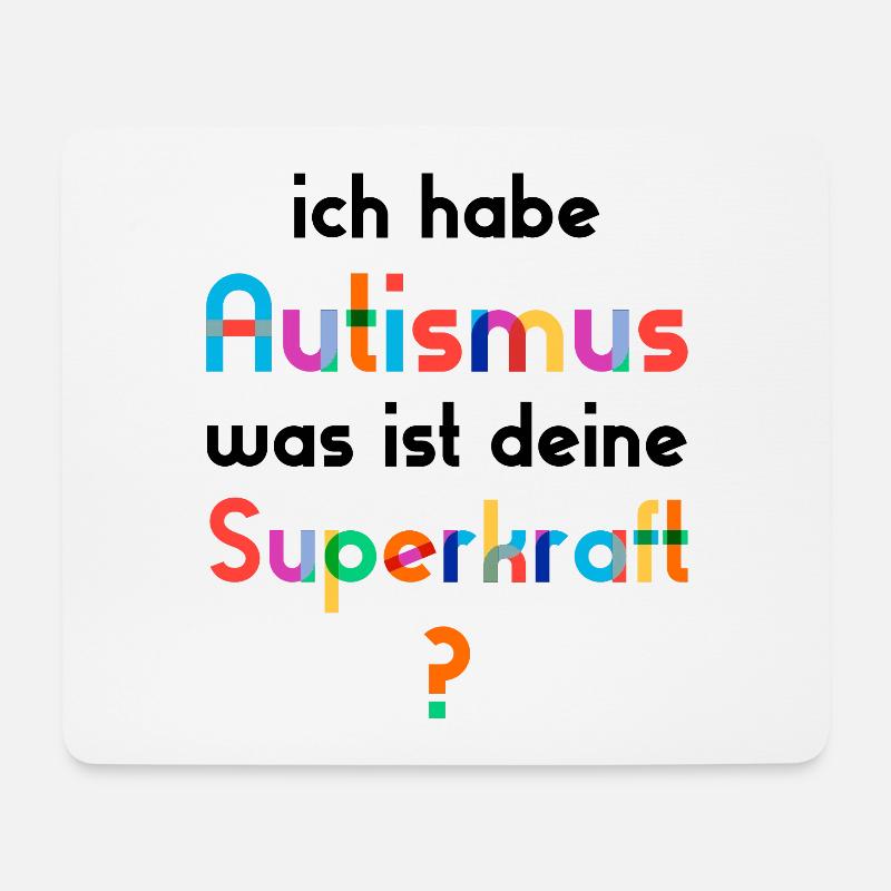 Autismus Autist - Mousepad (Querformat) - Weiß