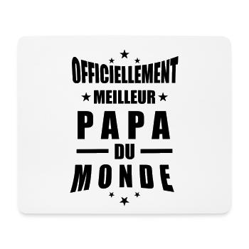 Fête des pères - Meilleur papa du monde - Tapis de souris (format paysage) - blanc - Devant