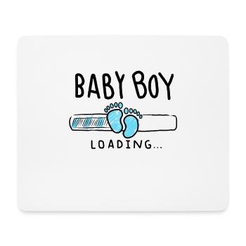 Bébé en cours - baby boy loading - Tapis de souris (format paysage) - blanc - Devant