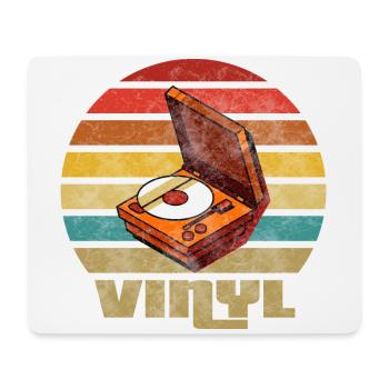 Vinyl Vintage Retro Musik Box Schallplatte Platte - Mousepad (Querformat) - Weiß - Vorne
