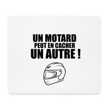 Un motard peut en cacher un autre ! - Tapis de souris (format paysage) - blanc - Devant