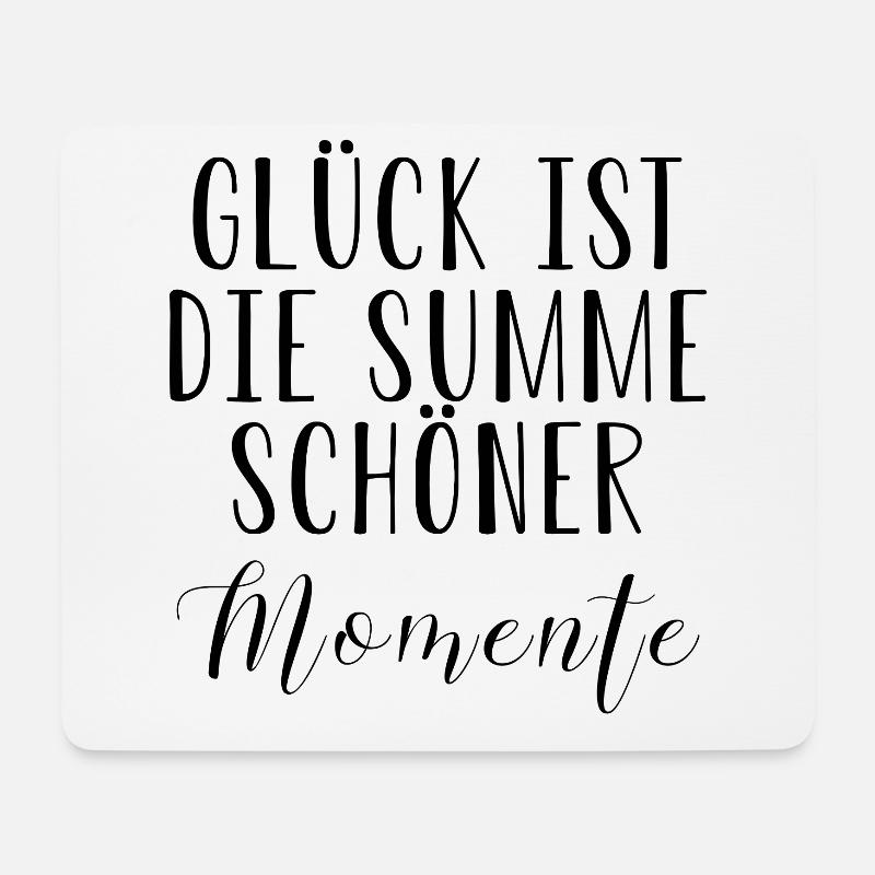 Glück ist die Summe schöner Momente - Mousepad (Querformat) - Weiß