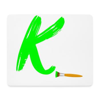 brush green k - Mouse Pad (horizontal) - white - Front