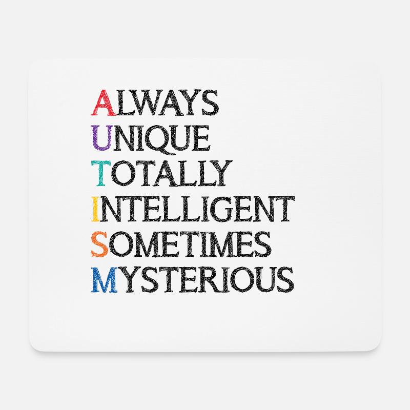 Autismus Autist Autism - Mousepad (Querformat) - Weiß