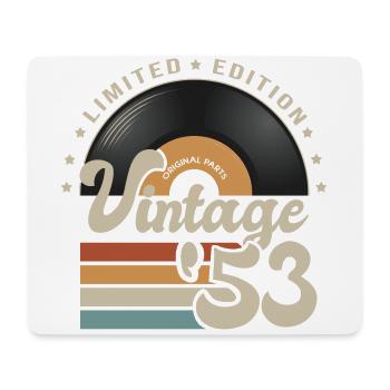 vintage Vinyl 1953 birthday gift idea 69 years - Mouse Pad (horizontal) - white - Front