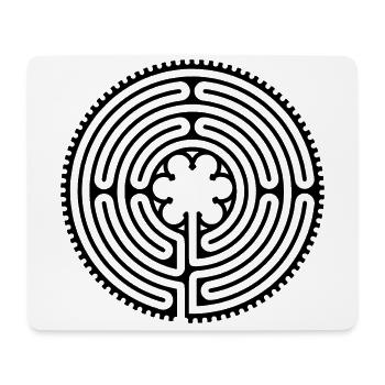 Chartres Labyrinth - Short Way 1 - Mouse Pad (horizontal) - white - Front
