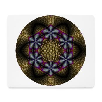Flower Of Life In A Mandala 4 - Mousepad (Querformat) - Weiß - Vorne
