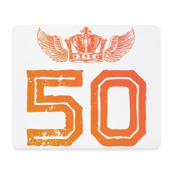 Couronne de 50 numéros - Tapis de souris (format paysage) - blanc - Devant