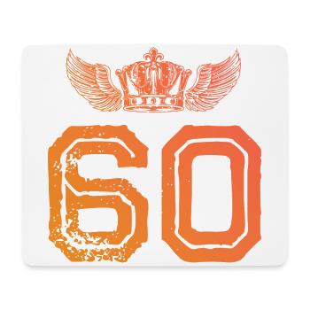 60 Number crown - Mouse Pad (horizontal) - white - Front