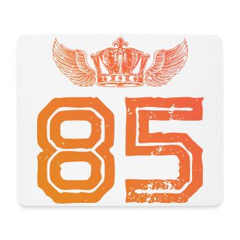 85 Number crown - Mouse Pad (horizontal) - white - Front