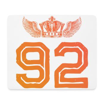 92 Number crown - Mouse Pad (horizontal) - white - Front