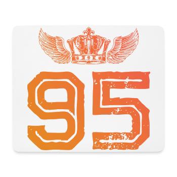 95 Number crown - Mouse Pad (horizontal) - white - Front