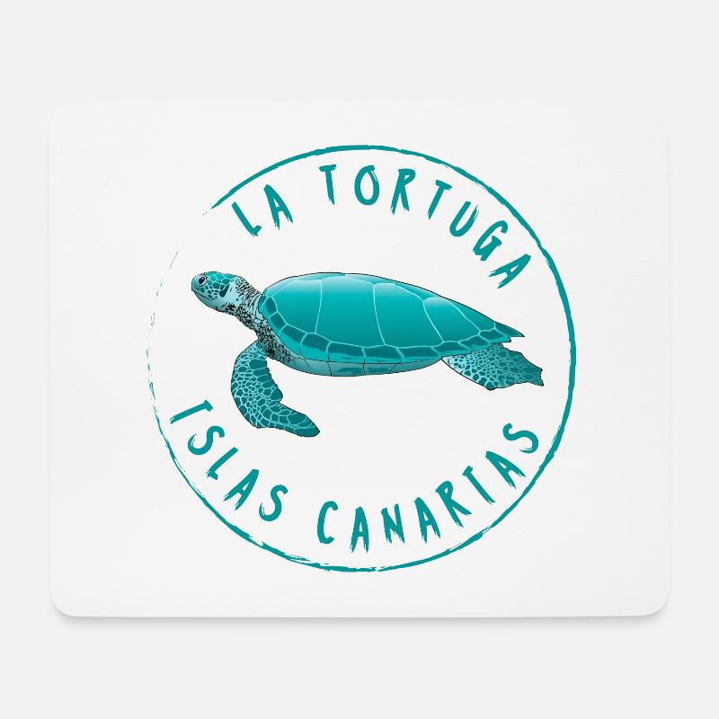 La Tortuga * Islas Canarias - Mousepad (Querformat) - Weiß