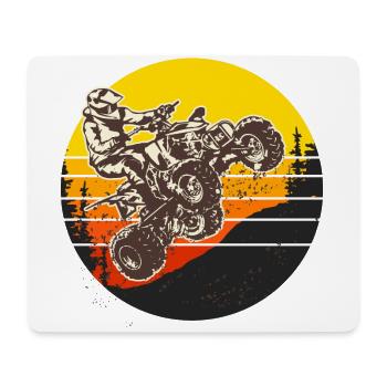 motocross quad moto cross motos quad - Tapis de souris (format paysage) - blanc - Devant