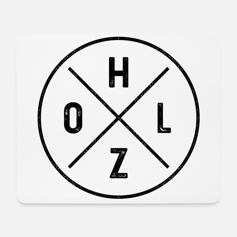Holz - Holzfäller - Wald - Axt - Baum - Brennholz - Mousepad (Querformat) - Weiß