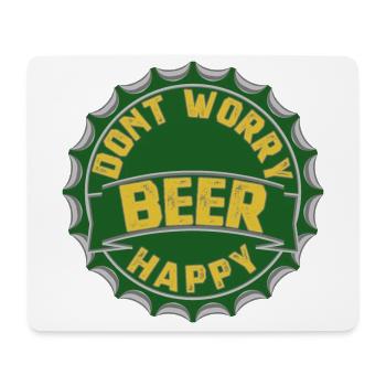 DON'T WORRY BEER HAPPY - Mouse Pad (horizontal) - white - Front