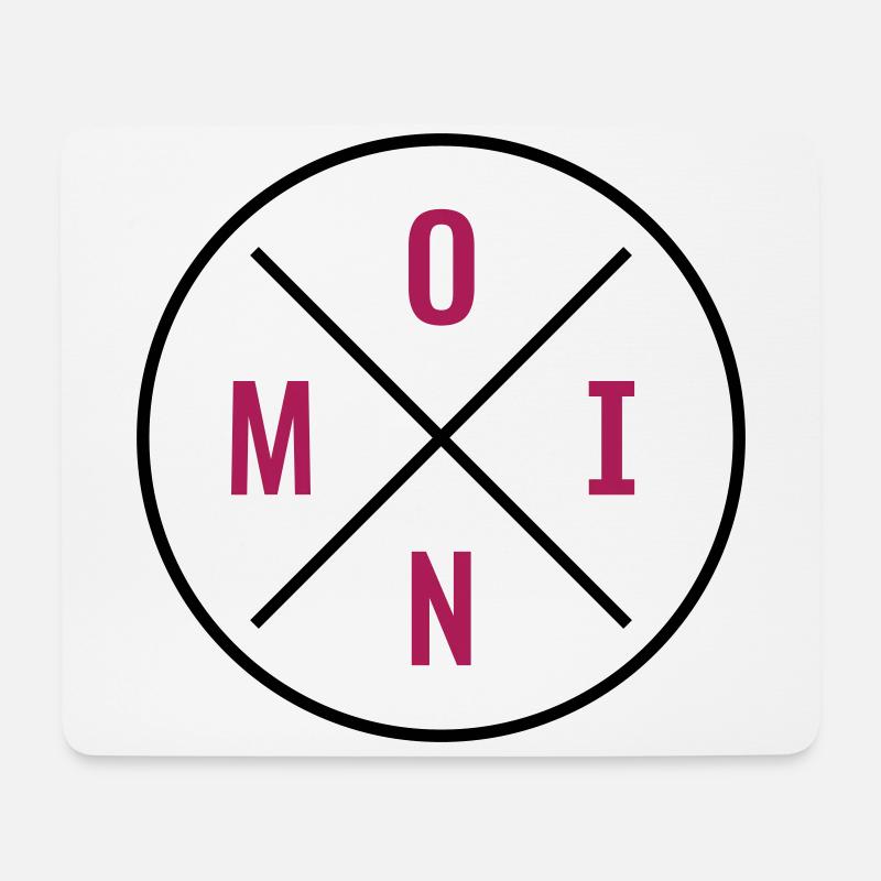 Moin Kreis Kreuz - Mousepad (Querformat) - Weiß