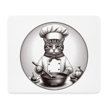 Cat Cook - Mouse Pad (horizontal) - white - Front