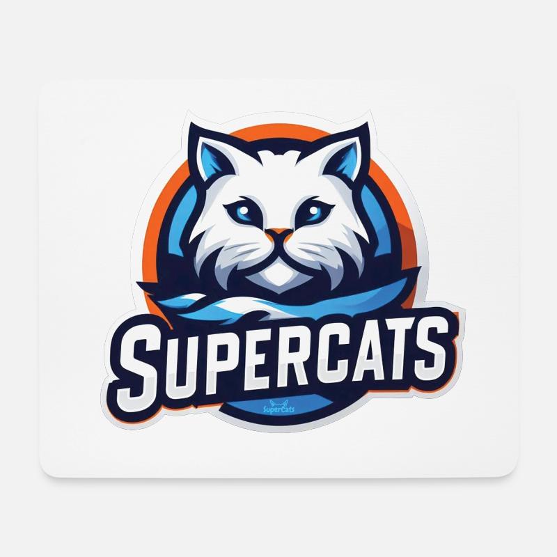 Supercats 3 Logo - Mousepad (Querformat) - Weiß