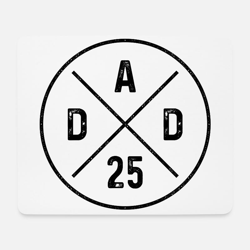 Dad 25 Grunge Baby Vatertag Papa 2025 Geschenk - Mousepad (Querformat) - Weiß
