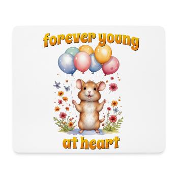 Für immer jung geblieben, alles Gute zum Geburtstag! - Mousepad (Querformat) - Weiß - Vorne