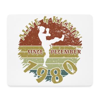 44. Birthday Alive and kickin since 12/1980 - Mouse Pad (horizontal) - white - Front