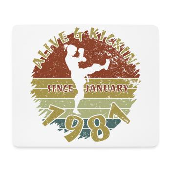 44. Birthday Alive and kickin since 01/1981 - Mouse Pad (horizontal) - white - Front