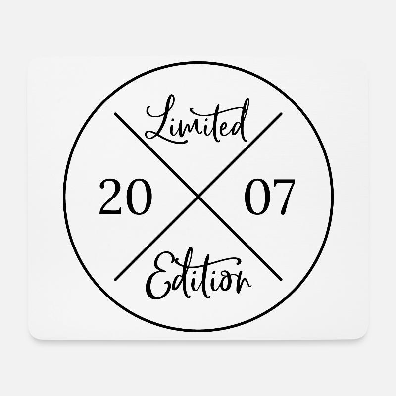 Limited edition 2007 - 19th Birthday Gift - Mouse Pad (horizontal) - white