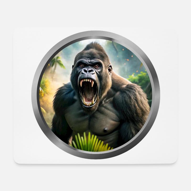 Gorilla Animal - Mouse Pad (horizontal) - white