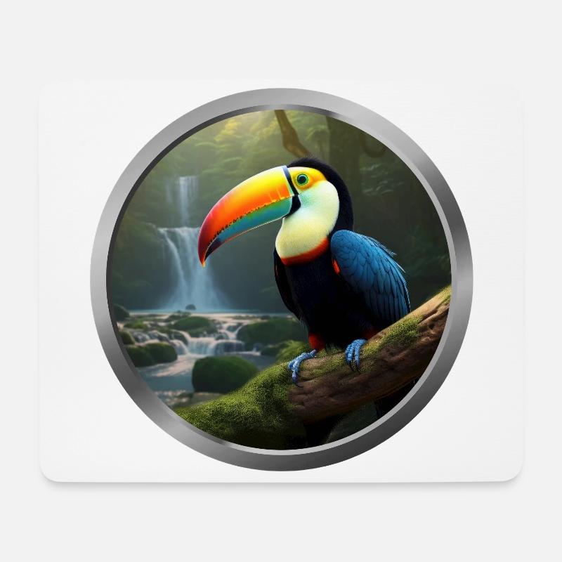 Toucan Animal - Mouse Pad (horizontal) - white