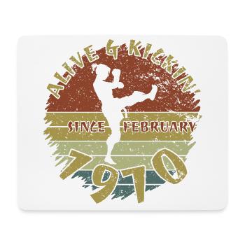 55. Geburtstag Vivant depuis 02/1970 - Tapis de souris (format paysage) - blanc - Devant