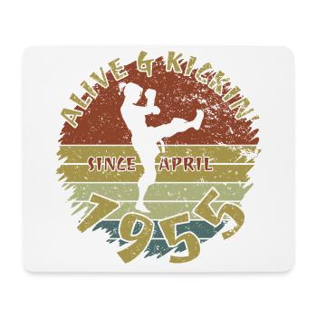 70. Geburtstag Alive and kickin since 04/1955 - Mouse Pad (horizontal) - white - Front