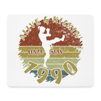 35. Geburtstag Vivant depuis 05/1990 - Tapis de souris (format paysage) - blanc - Devant