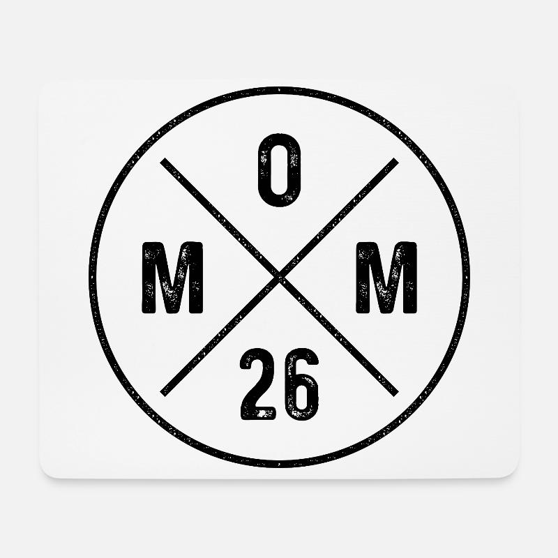 Mom 26 Grunge Baby Muttertag - Mama 2026 Geschenk - Mousepad (Querformat) - Weiß