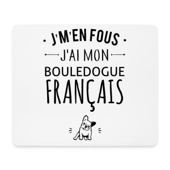 J'ai mon bouledogue frcs - Tapis de souris (format paysage) - blanc - Devant