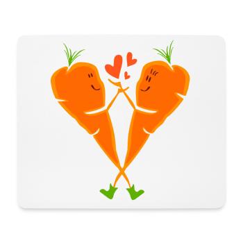 Carrots In Love - Mouse Pad (horizontal) - white - Front